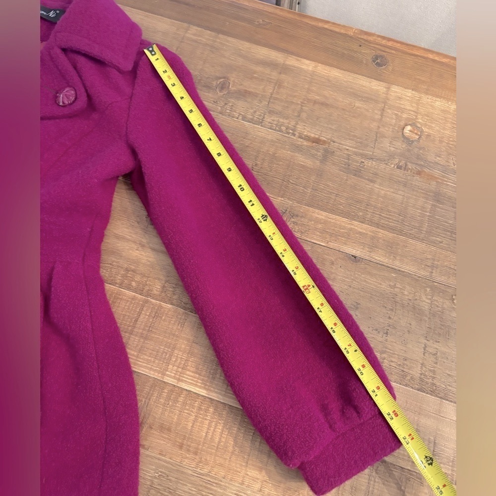 Yinge Ni Fushia Women’s Coat. Sz-10 Barbiecore Purple/Pink. Gorgeous Buttons EUC - Picture 15 of 16